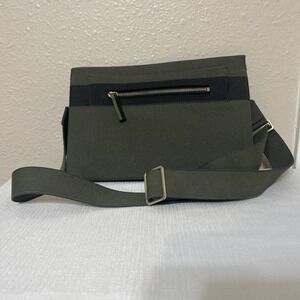 Rothy's Crossbody Bag Sage Green Recycled Fabric Zip Pouch Adjustable Strap
